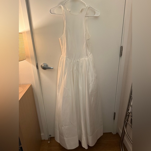 BHLDN High Neck Satin Duchess A-Line Midi Dress XS - Picture 5 of 6